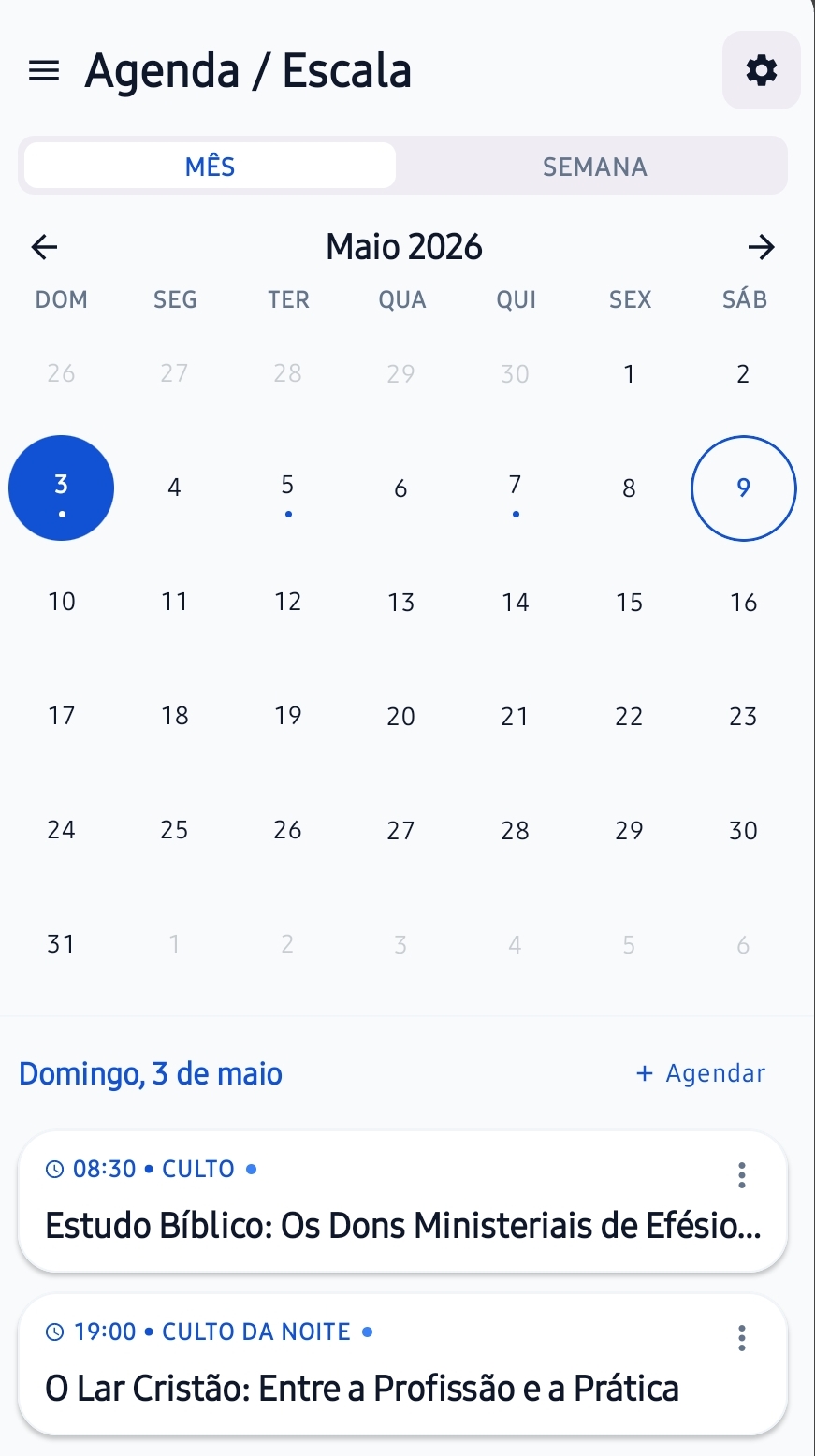 Agenda de Pregações